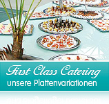 Vom Stehbankett über die Geschäftseröffnung, dem Catering für eine Filmproduktion bis hin zum Buffet für eine Hochzeit - wir sind gern Ansprechpartner für Ihre Veranstaltung. Bereich Plattenvariationen. Feinkost Spehr - Fleischerei, Feinkost, Tagesbistro, auch Bioprodukte. ca. 24K