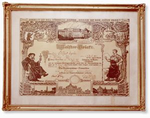 Meisterbrief anno 1921, 19 K